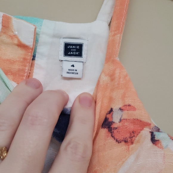 Janie and Jack linen water color dress - Picture 2 of 4